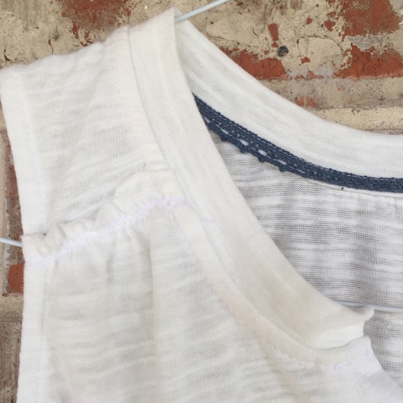 NEW ANTHRO Maeve Poinsot Ruffle-Back Cream Tank XS - Picture 14 of 16